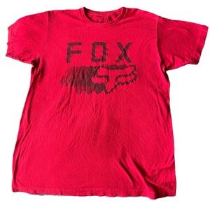 Fox T Shirt Medium Red Adult Size Medium Short Sleeve Shirt Red Fox T Shirt